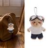 Charm Pilot Lovely Bear Key Holder Accessory Craft with Plush Materials Fashion Accessory for Everyday Use Outfits