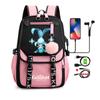 Anime Game Printed Bag Canvas Backpack Large Capacity Bookbag for Boy Girl Kids Gifts Usb Charging Travel Backpack Student School Bag