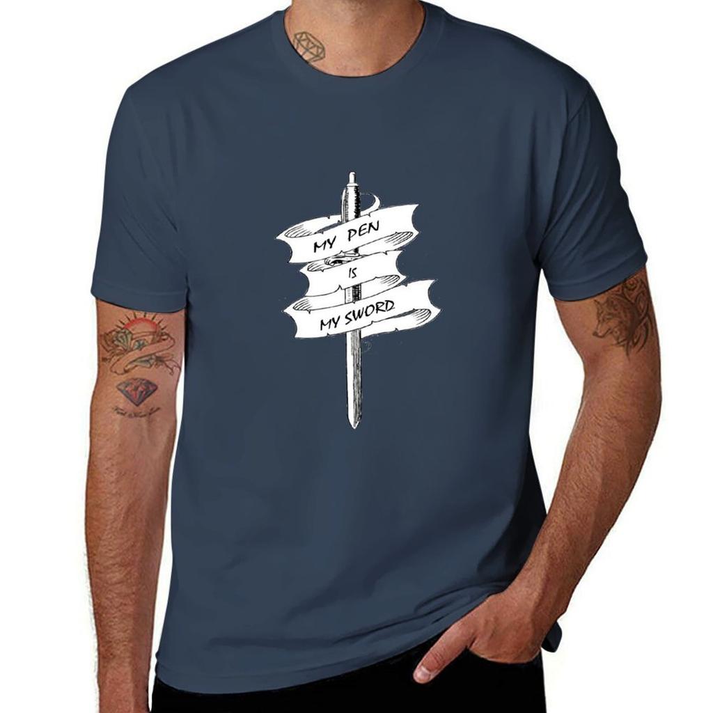 My Pen Is My Sword Tshirt Functional Casual Short Sleeve Tee Tshirt