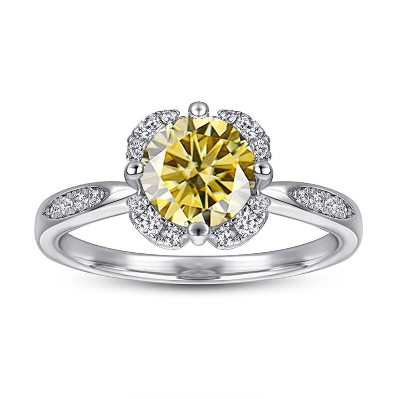 BagueRingen, роскошные кольца из стерлингового серебра 925 пробы с настоящим муассанитом, 1 карат, розовый, синий, зеленый цвет, муассанит, камень, ювелирные изделия для свадебной вечеринки