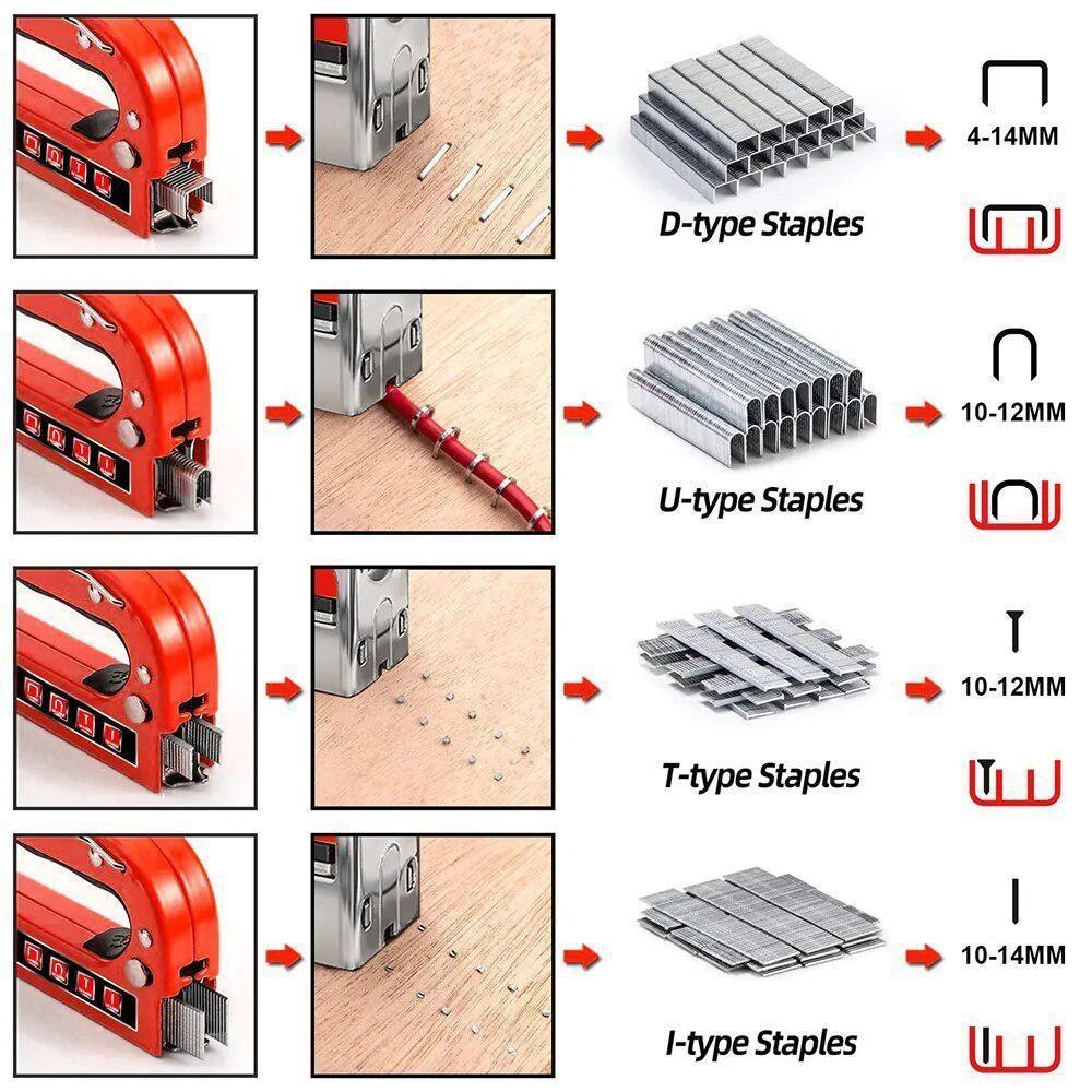 WISEUP ручной гвоздезабивной пистолет степлер для деревянных рам с гвоздодером бытовой степлер для деревянной мебели своими руками строительные степлеры инструменты