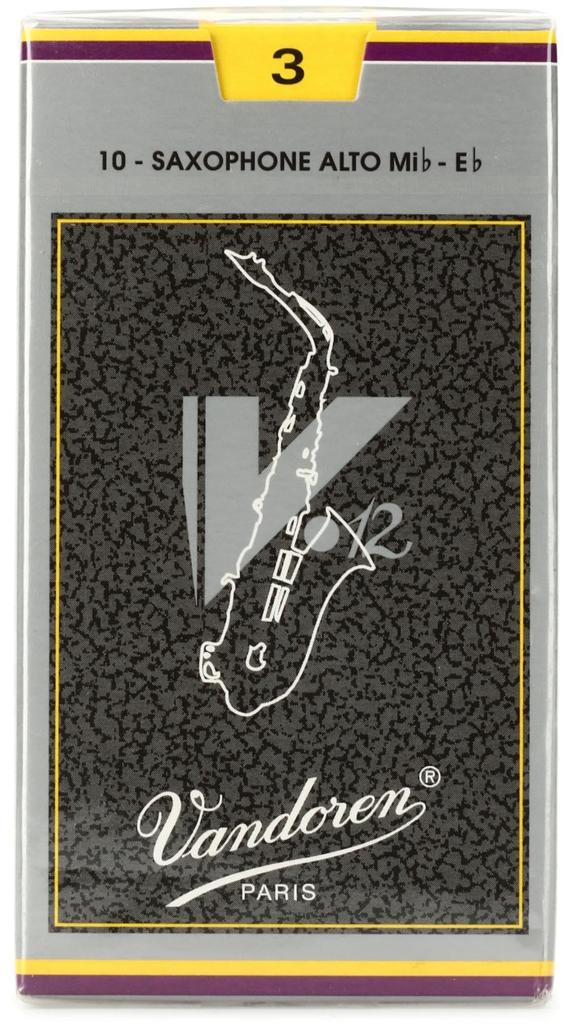 Vandoren Alto Saxophone Reed 3 V.12 Hardness (10 Pieces)