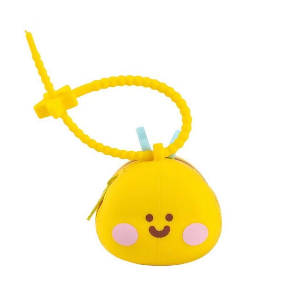Waterproof Silicone Bee Keychain Cute 3D Mini Storage Bag Durable Cartoon Coin Purse  Boys Girls