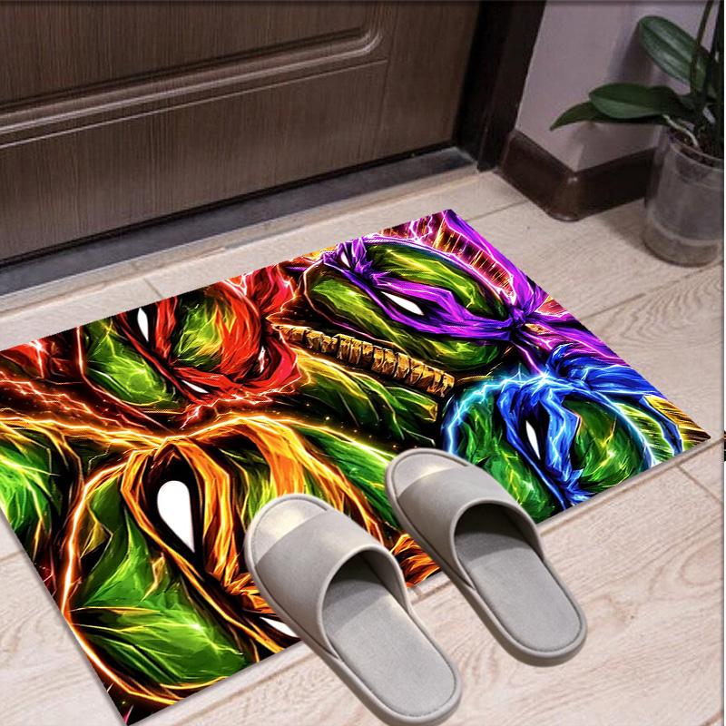 Teenage Mutant Ninja Turtles Pattern Rug, Indoor/Outdoor Mat, for Picnic, Gameroom, Bedroom, Office, Living Room, Home Decor Carpet, Birthday Gift