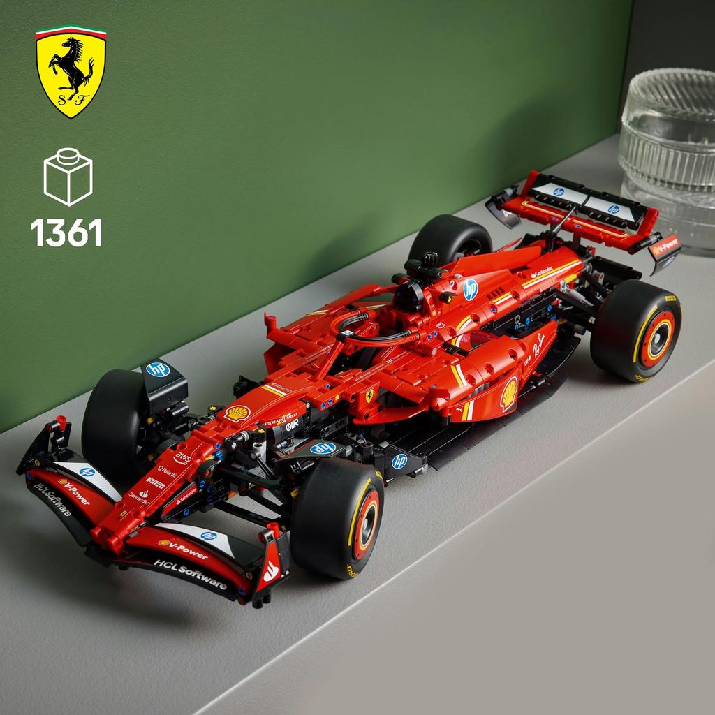 LEGO Technic Ferrari SF-24 F1 Car Toy, Birthday Gift, Building Blocks, Vehicle, Miniature Car, 42207