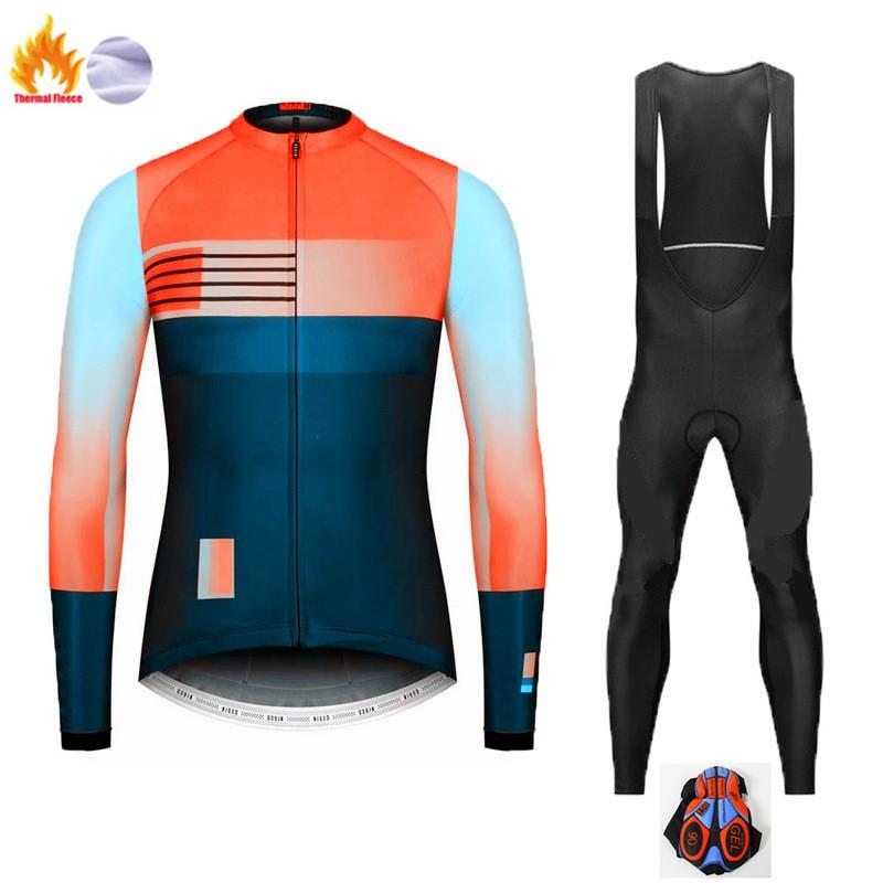Winter Thermal Long Sleeve Cycling Jersey Men Women Road Bike Wear Fleece Lined Warm Riding Apparel