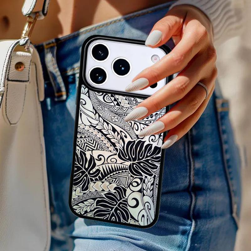 Маори Племенной Самоанский Полинезийский Чехол Для Телефона Для iPhone 17 Air 14 15 13 12 Max Чехол Для Apple 16e 11 Pro Max Plus Coque