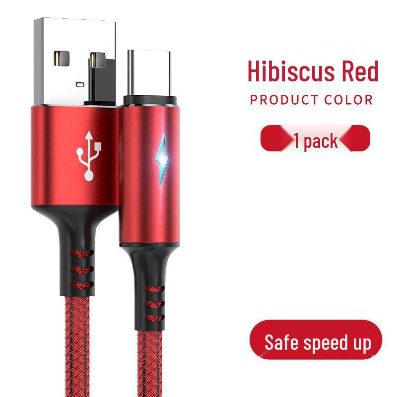 Светящийся кабель USB-C Lightning для быстрой зарядки 5А для устройств Apple и Android