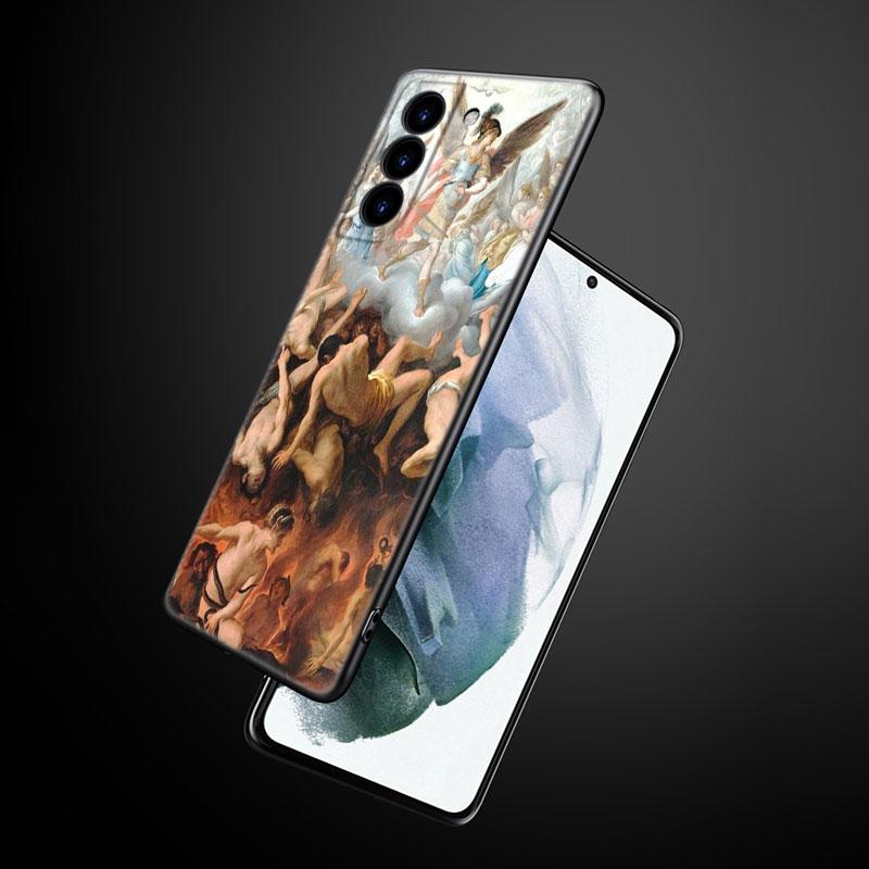 Чехол для телефона с художественной росписью в стиле Ренессанс для Samsung Galaxy S22 Pro S21 S20 Ultra FE S10 Lite 5G S10E S9 S8 Plus, мягкий черный чехол из ТПУ