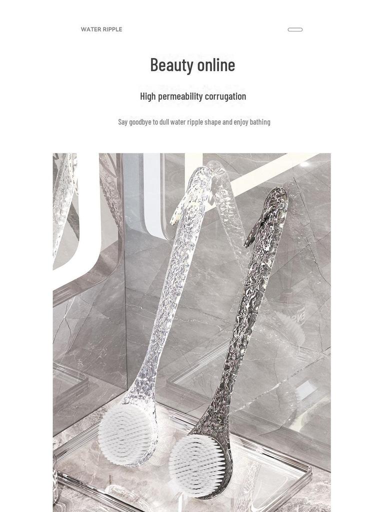 Двусторонняя щетка для ванны с длинной ручкой - мягкая щетина для мытья спины для дома