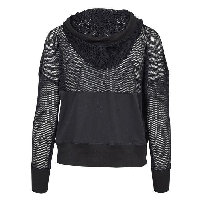 Sweatshirt à capuche - Urban Classic - Mesh - Noir - Manches longues - Femme