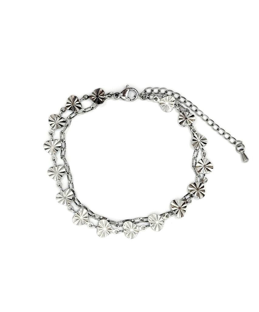 Браслет Monoflux Shining Heart с двойной цепочкой
