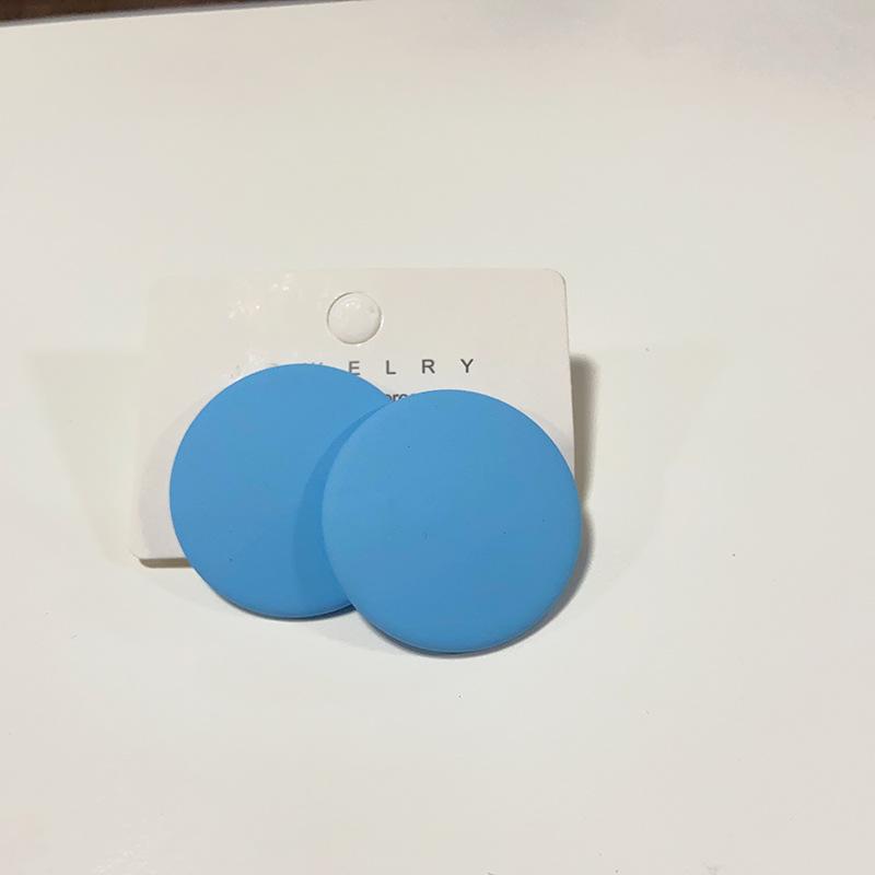 Самые продаваемые геометрические акриловые серьги-пусеты: Матовая аэрозольная краска, Преувеличенные конфетные цвета, Корейский стиль