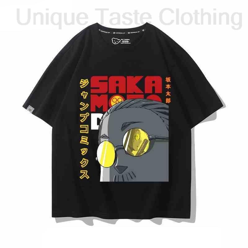 SAKAMOTO DAYS T Shirt Taro Sakamoto Shin Asakura Lu Shaotang Cartoon Print Tshirt Harajuku Anime Cotton Short Sleeve Tee Tops