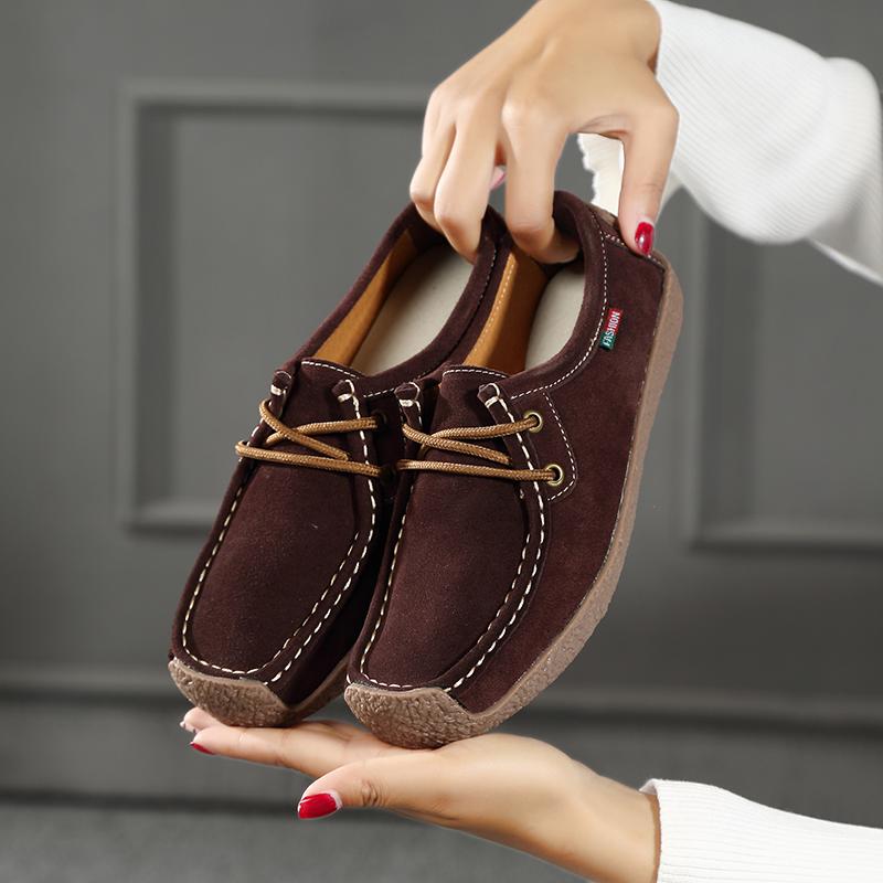 35-42 Женские лоферы повседневного размера с плоской подошвой, антифлисовые мокасины женские
