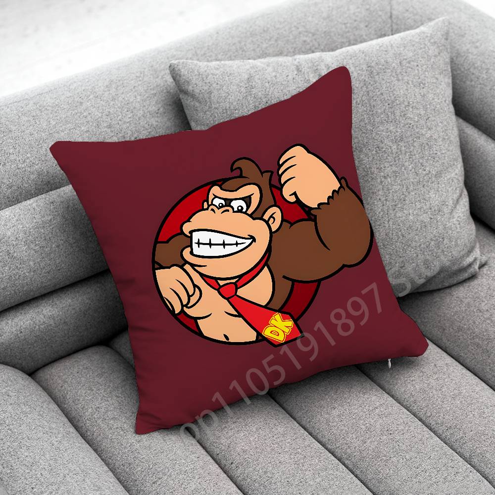 Чехол на декоративную подушку D-Donkey K-Kong Обезьяна Для 50x50см 30x30см 55x55см 45x45см 40x40см Квадратный Чехол на Подушку для Кровати
