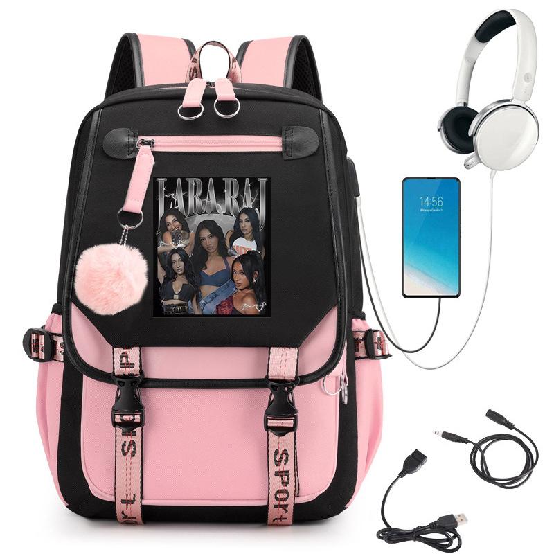 KATSEYE Girl Group Print Backpack Large Capacity Student Bookbag Campus School Casual Travel Rucksack 60123-2