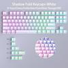 126 Keys Black Custom Double Shot Shine Through Keycaps RGB Backlit PBT Keycaps Cherry Profile for MX Switches Gaming Keyboard
