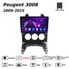 Автомобильная магнитола Android Car-Play для Peugeot 3008 2009-2015 Мультимедийный проигрыватель Головное устройство Стерео Навигация GPS BT WIFI, 8 ЯДЕР ,2+32ГБ