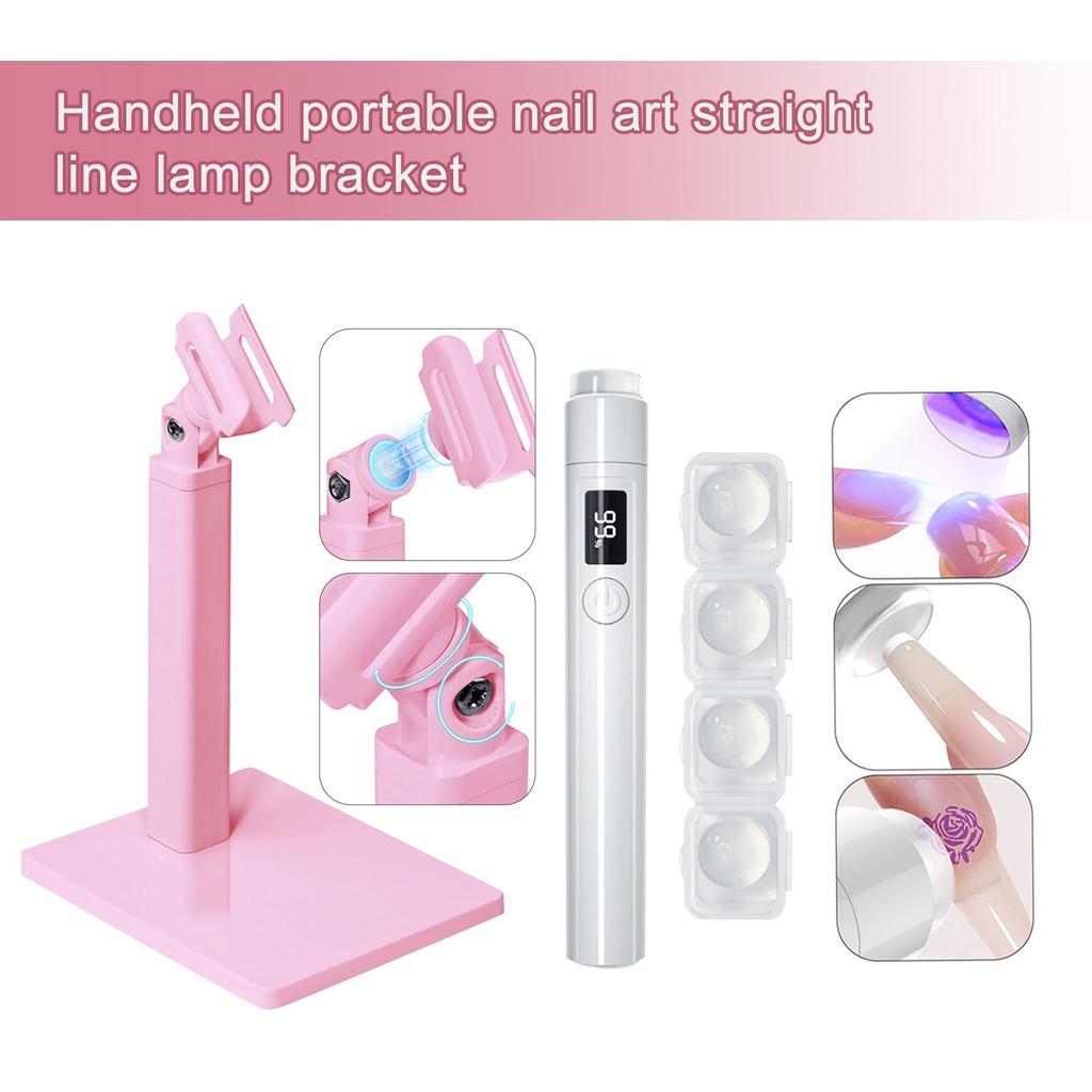 Набор подставок для УФ-ламп для ногтей: Прочная подставка для УФ-лампы, регулируемая на 360°, подставка для УФ-лампы для ногтей, подставка для домашнего салона, маникюра с силиконовым уплотнением