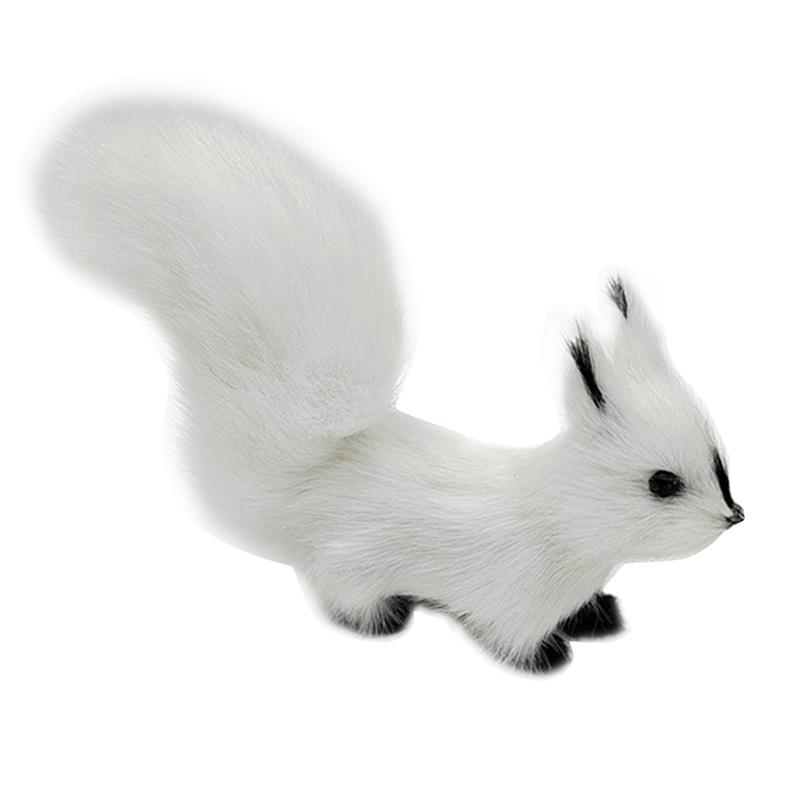 Mini Simulation Squirrel Plush Animal Ornament Christmas Table Decorations Children Birthday Gift Cute Squirrel Miniatures Craft