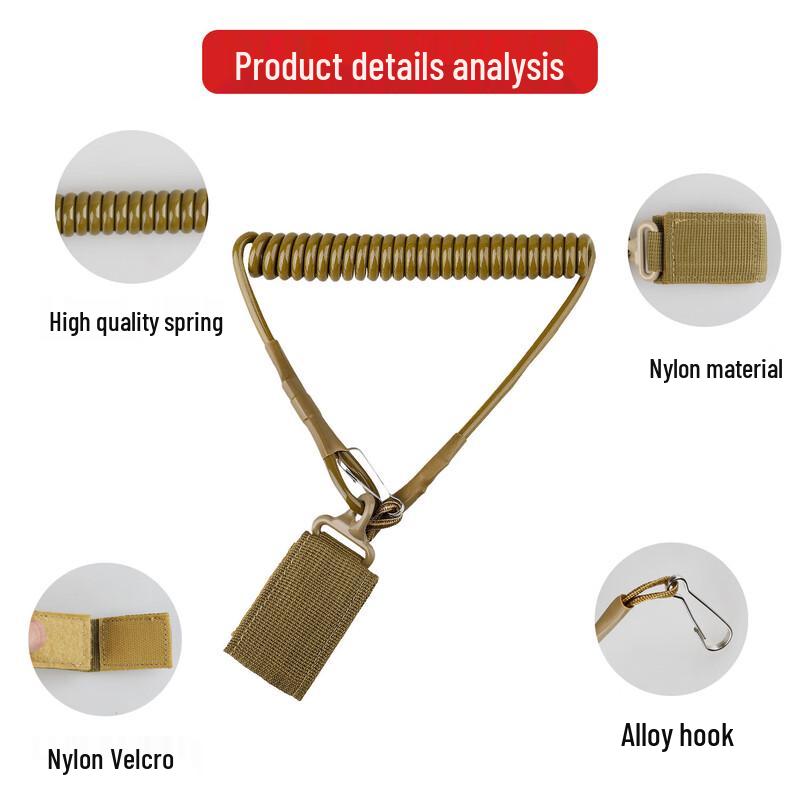 Outdoor Tactical Anti-Loss Spring Lanyard