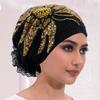 Luxury Diamonds Flower Women's Lace Turban Cap Breathable Headwear Bonnet