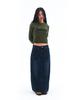 AMES-WORLDWIDE Basic Pullover Knit Khaki