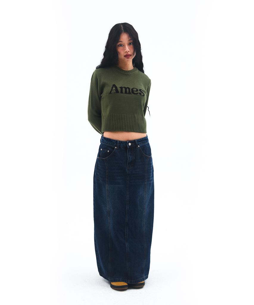 AMES-WORLDWIDE Basic Pullover Knit Khaki