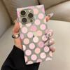 Clear Square Back Tube Case Protection For iPhone 14 Pro Max 11 15 Plus 12 16 ProMax 13 Anti-Oxygen,Polka Dots Pattern Casing