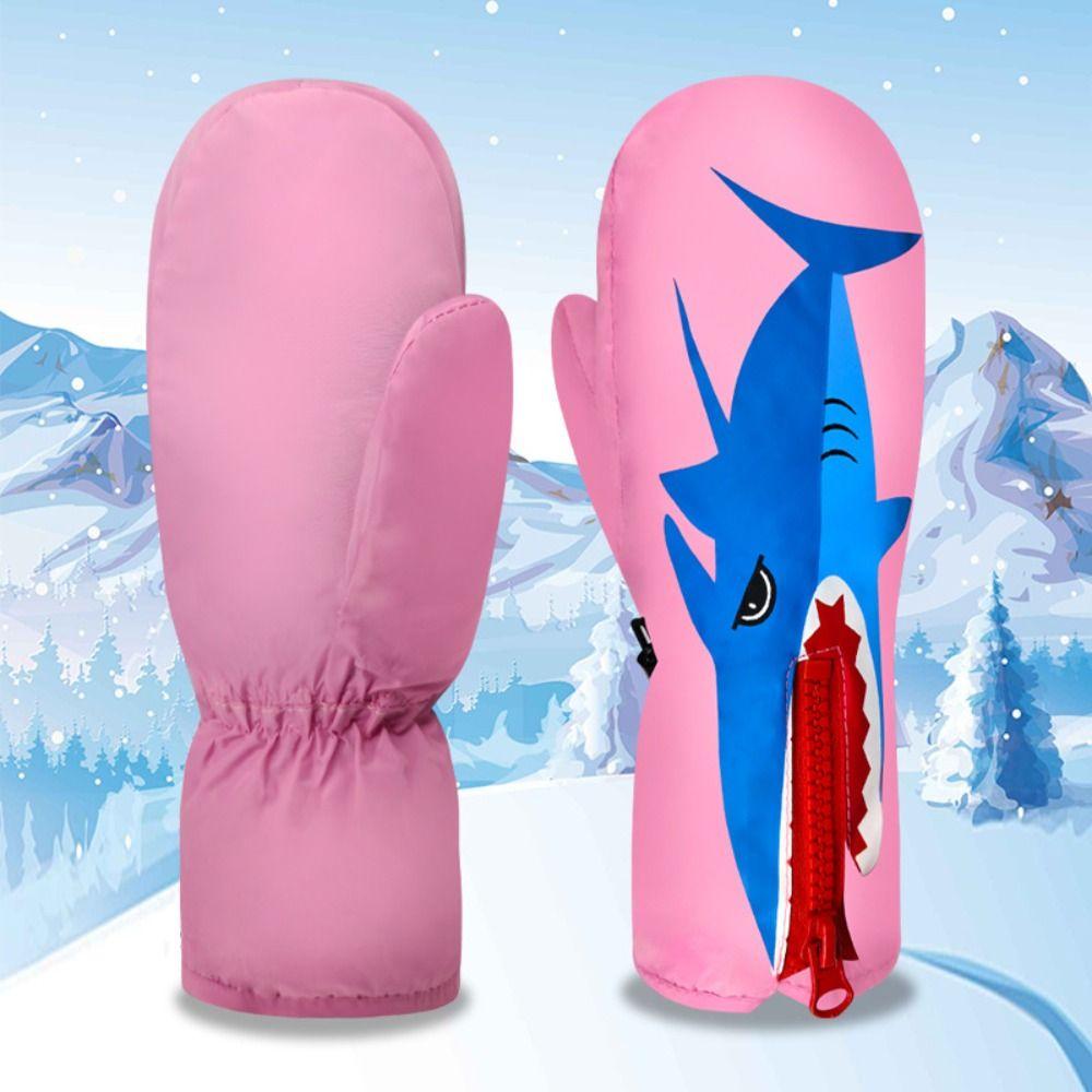 Warm Ski Gloves Antiskid Winter Gloves Skating Accessories Cotton Gloves  Skating