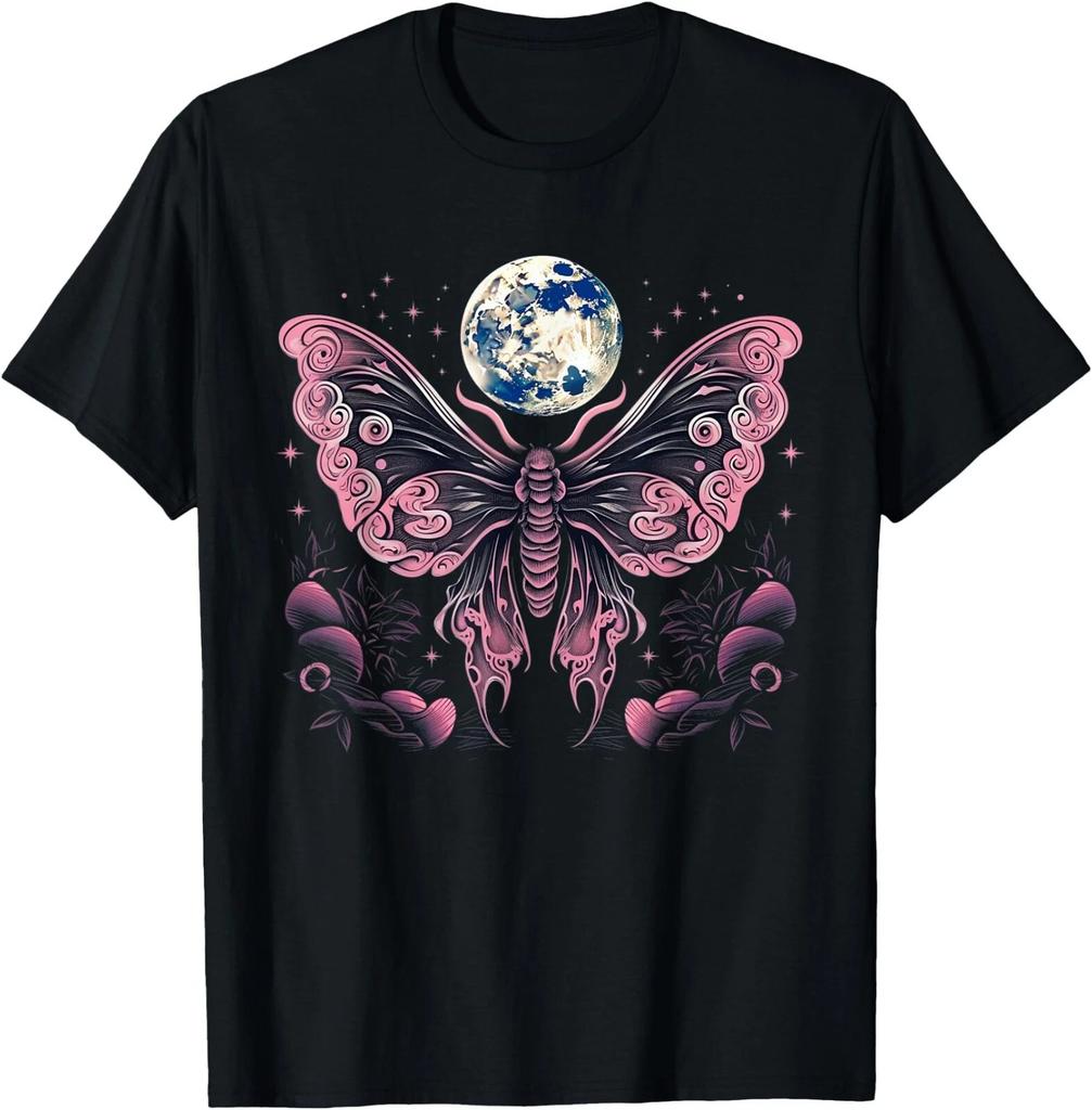 Goblincore Moth And Butterfly Flowers T-Shirt , Unisex Tee
