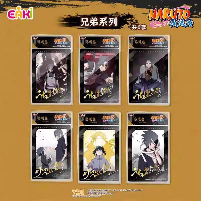 Оригинальные коллекционные карточки NARUTO Аниме Ниндзя Учиха Саске Итачи Серия Братьев Карточки с персонажами Рождественские подарки для детей