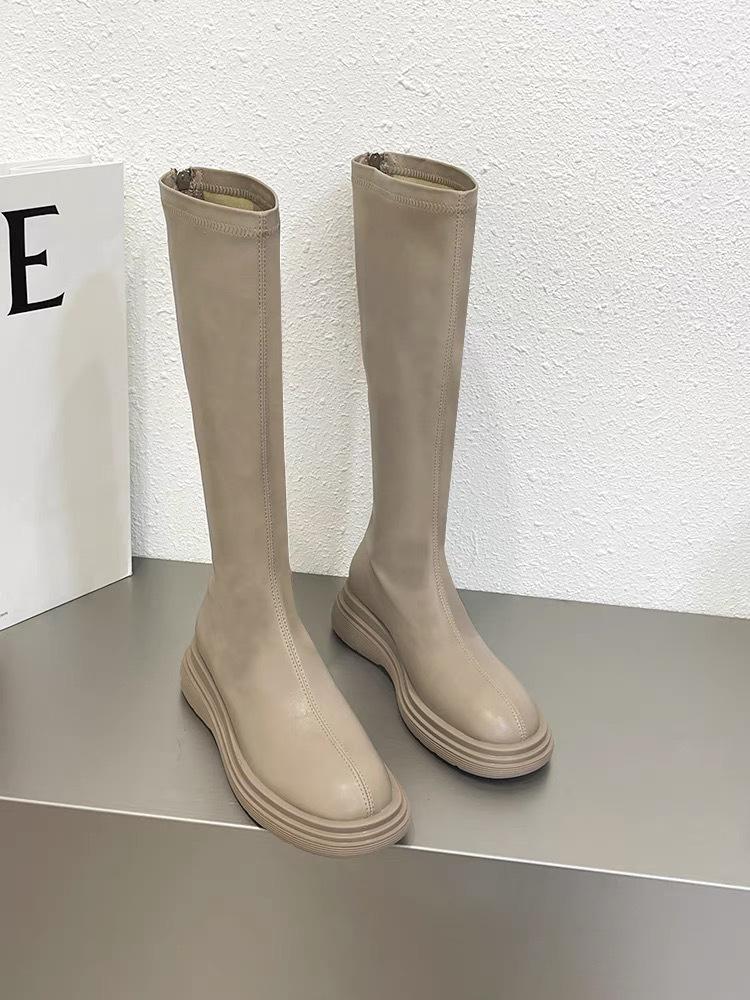 Boots Women's Knight Boots Autumn/Winter Chelsea Boots Boots Long Boots Fleece Thick-soled Martin Boots Tall Boots