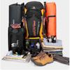CAMEL Hiking Backpack, Outdoor Trekking Camping Backpack, Large Capacity Multifunctional Travel Bag, 65L, Dark Gray Yellow