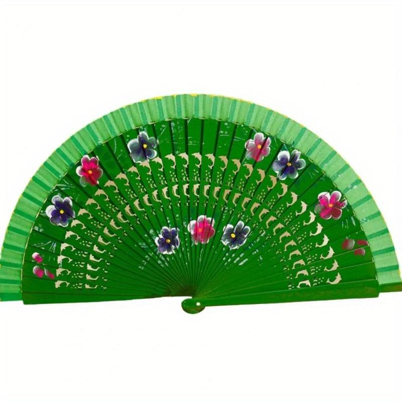 Складной веер, деревянный испанский веер для танцев, ручной складной веер, украшения для дома, ремесленные подарки для гостей