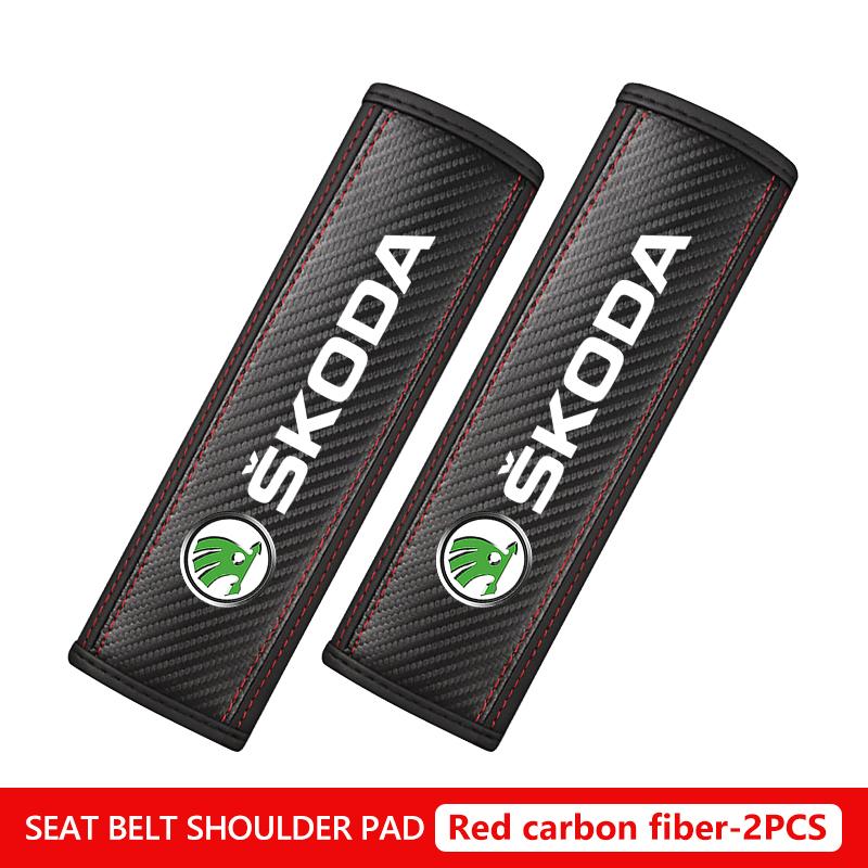 Breathable Car Safety Belt Shoulder Cover Auto Accessories For Skoda Rapid Octavia Derivative Enyaq-iV VisionS Yeti Scala xkbf53