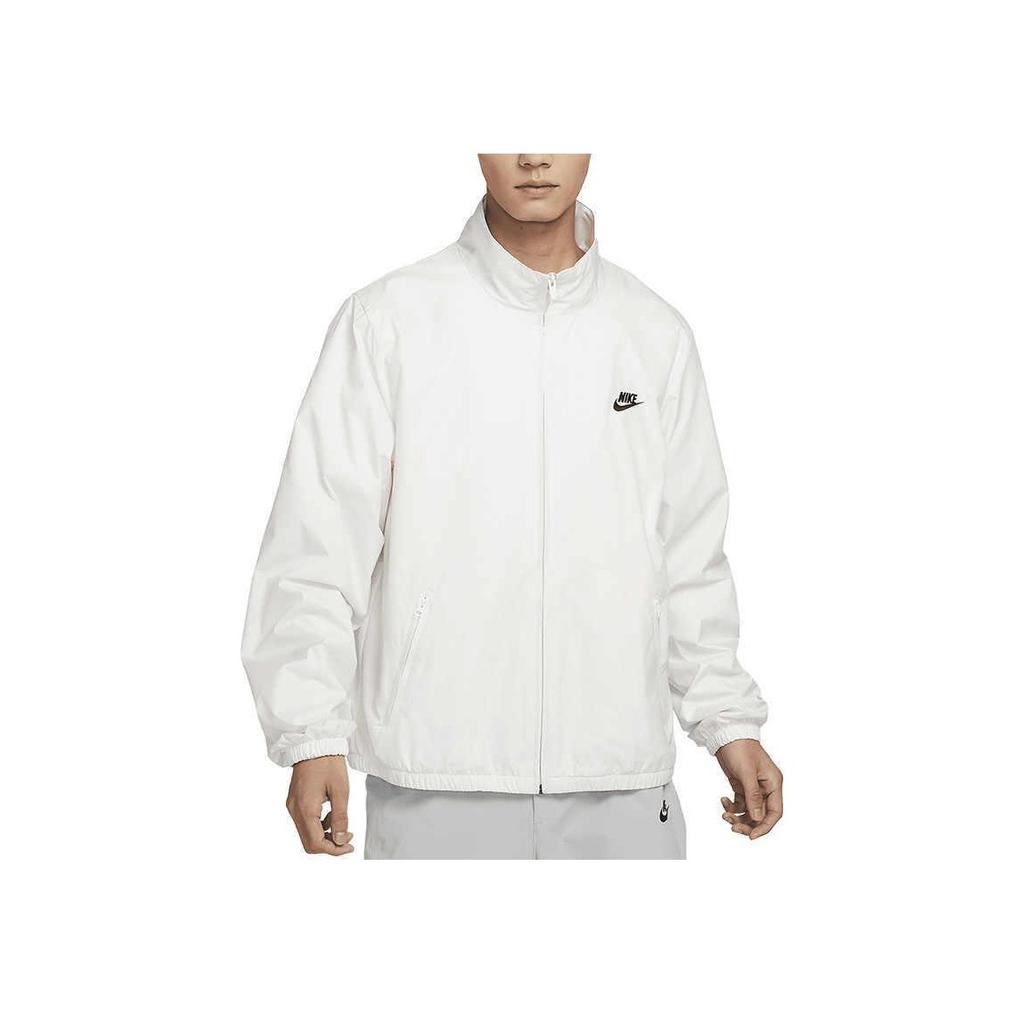 Nike Письмо с логотипом и воротником-стойкой Спортивная повседневная куртка Мужские куртки Белые DX0673-030