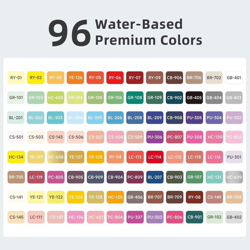 Набор акриловых маркеров Blue Fruit 240 цветов с мягким наконечником для студенческих граффити и рисования