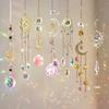 Hot Selling Suncatcher Crystal Chain Chakra Rainbow Light Star Catcher Hanging Pendant Wind Chimes Home Garden Decorations