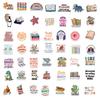 50 Cartoon Readings Reading Graffiti Stickers Guitar Notebook Suitcase DIY Waterproof Stickers