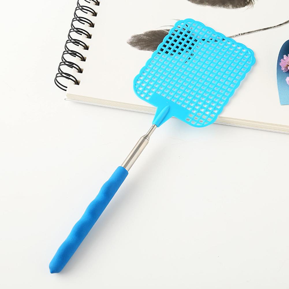 28cm Telescopic Fly Swatters Retractable Manual Plastic Fly Swatter Extendable Flyswatter With Long Pole Can Extend To 73cm