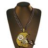 Large Pittsburgh Steelers Alloy Football Helmet Pendant Necklace