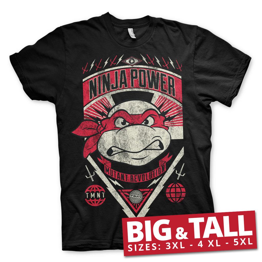 Licence Officielle Tmnt Ninja Puissance Gros Grand 3XL4XL5XL Homme T-Shirt