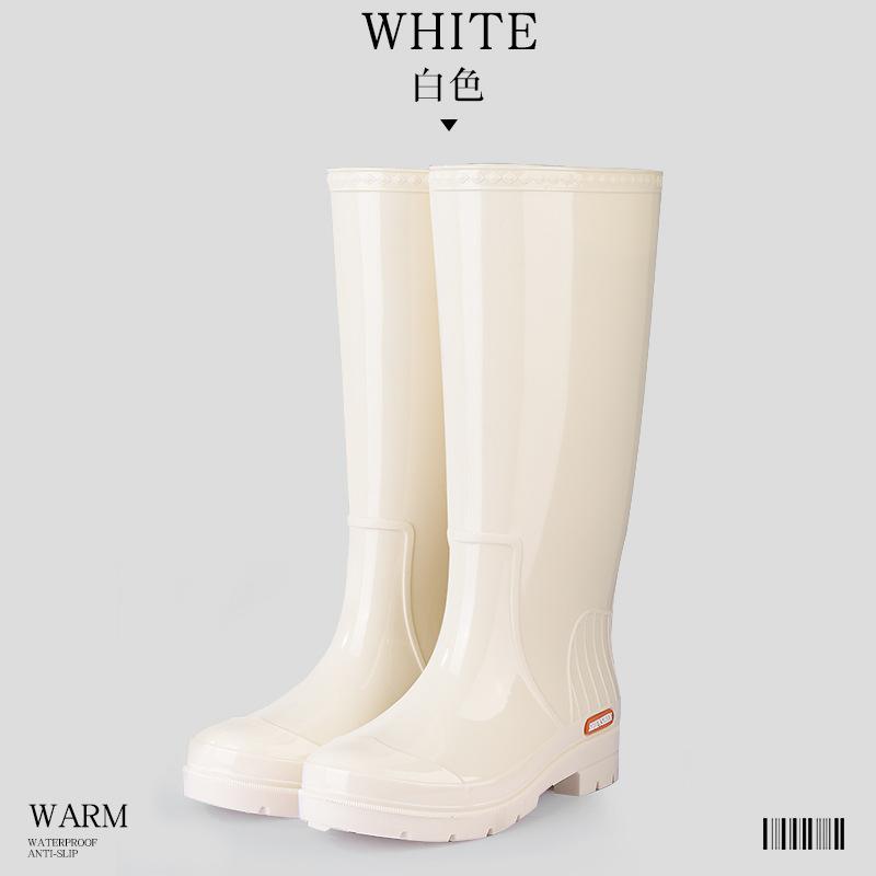 Взрослые дождевые ботинки женские высокие водные ботинки новые дождевые ботинки женские водные ботинки водонепроницаемые и нескользящие рабочие уличные износостойкие резиновые чехлы для обуви