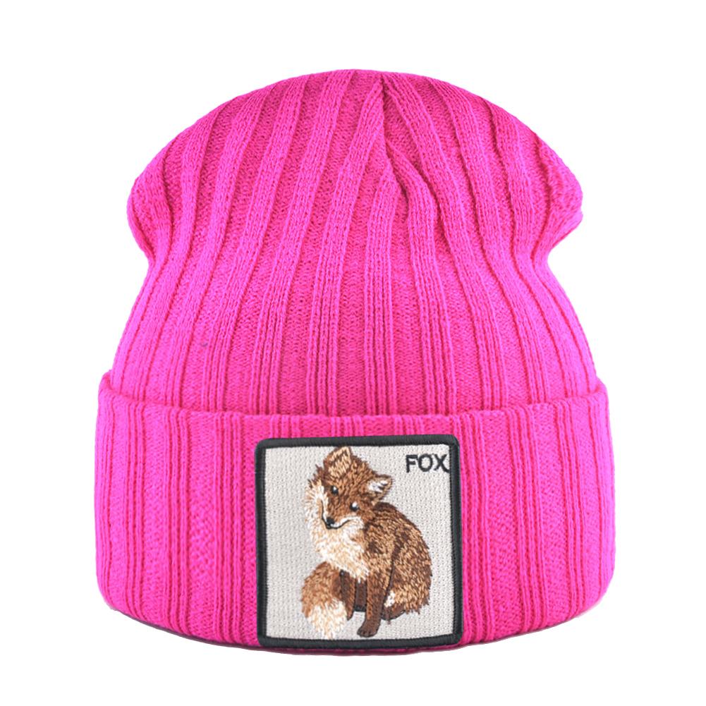 Hats For Knitted Fashion New Men Women Wolf Pattern Skullies Beanies Unisex Knitting Streetwear Hip Hop Bonnet Caps Kpop Gorras