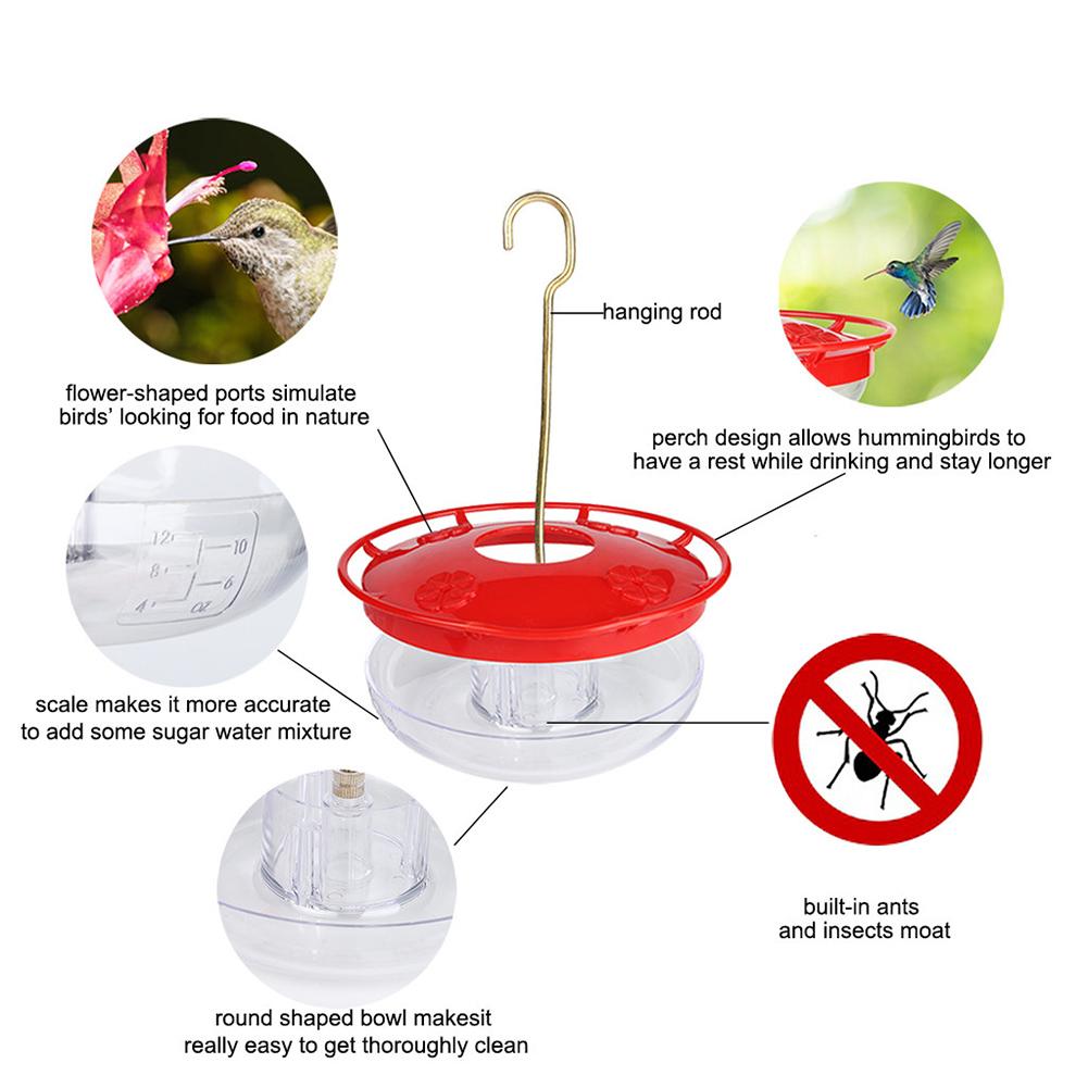 Bird Water Feeder Bottle Hanging Hummingbird Feeder Garden OutdoorBird Feeder