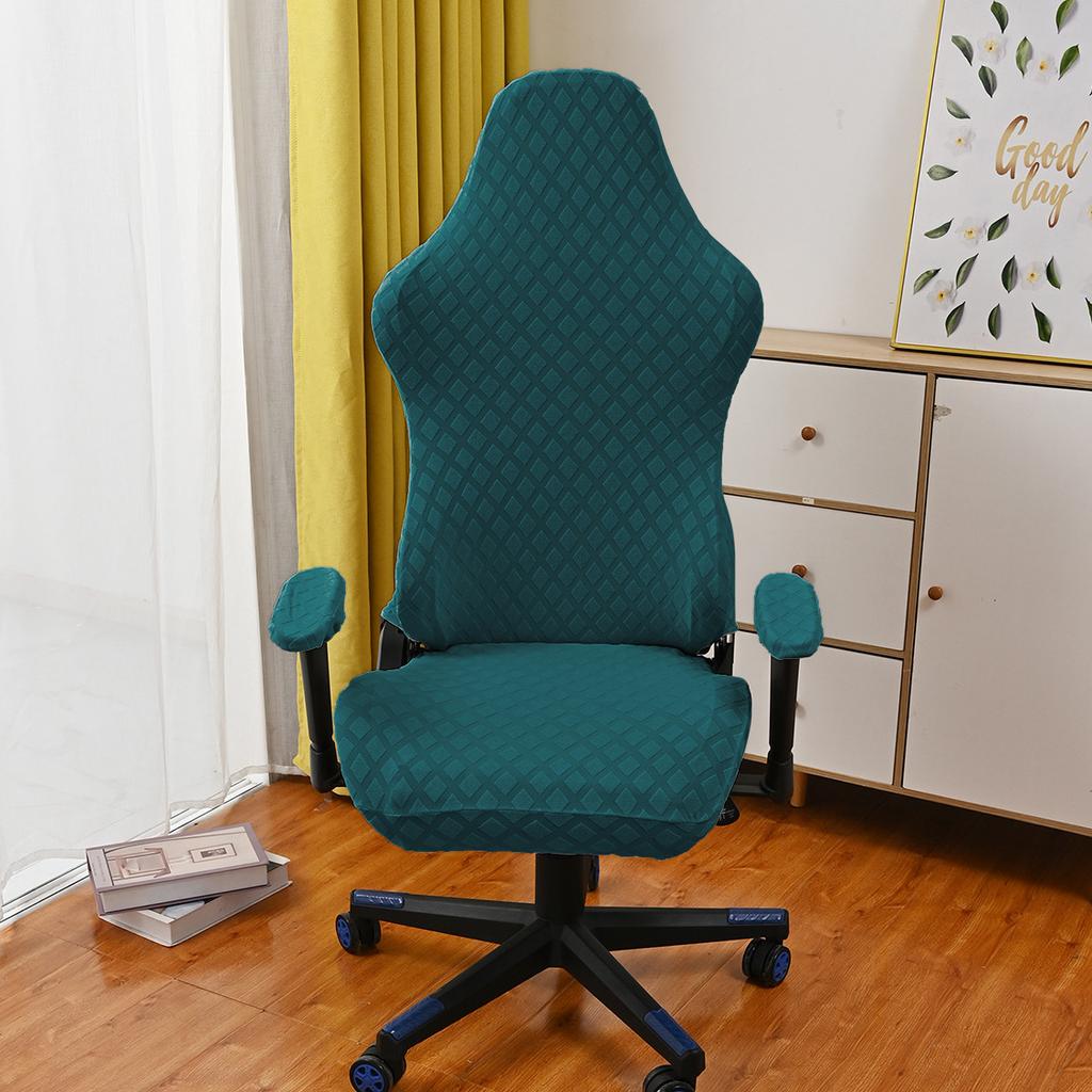 Жаккардовый чехол на стул для киберспорта с бриллиантами, компьютерные игры, интернет-кафе, конкурентоспособный вращающийся чехол на стул, эластичный чехол на стул для киберспорта