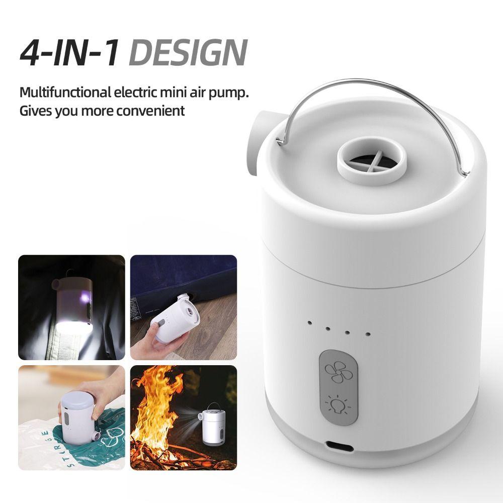 High Power Electric Air Pump Compact Design USB Rechargeable Pump Mini Wireless Pump Outdoor Use