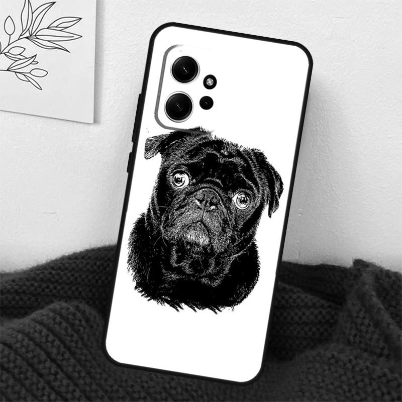 Милый Чехол с Собакой Мопс Для Xiaomi Redmi Note 13 10 11 12 14 15 Pro Plus Чехол Для Redmi 15 15C 14C 10C 12C 13C